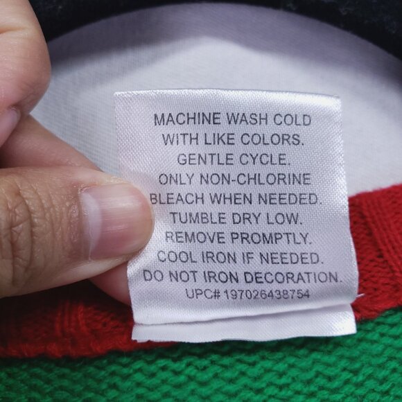 The Grinch Merry Grinchmas Knit Ugly Christmas Crewneck Sweater Large Dr. Seuss - Picture 3 of 16